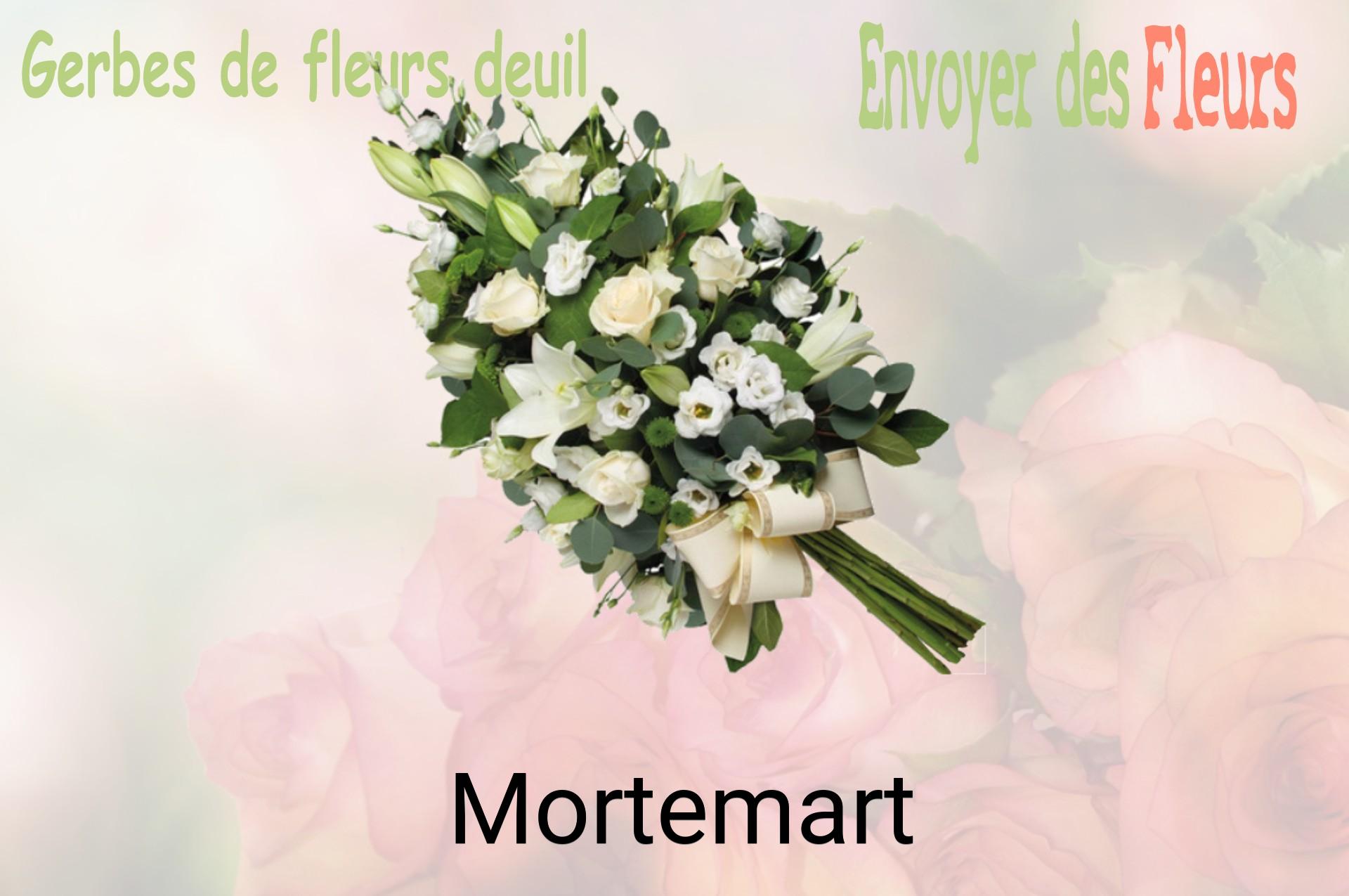 Gerbe de fleurs de deuil livrée à Mortemart